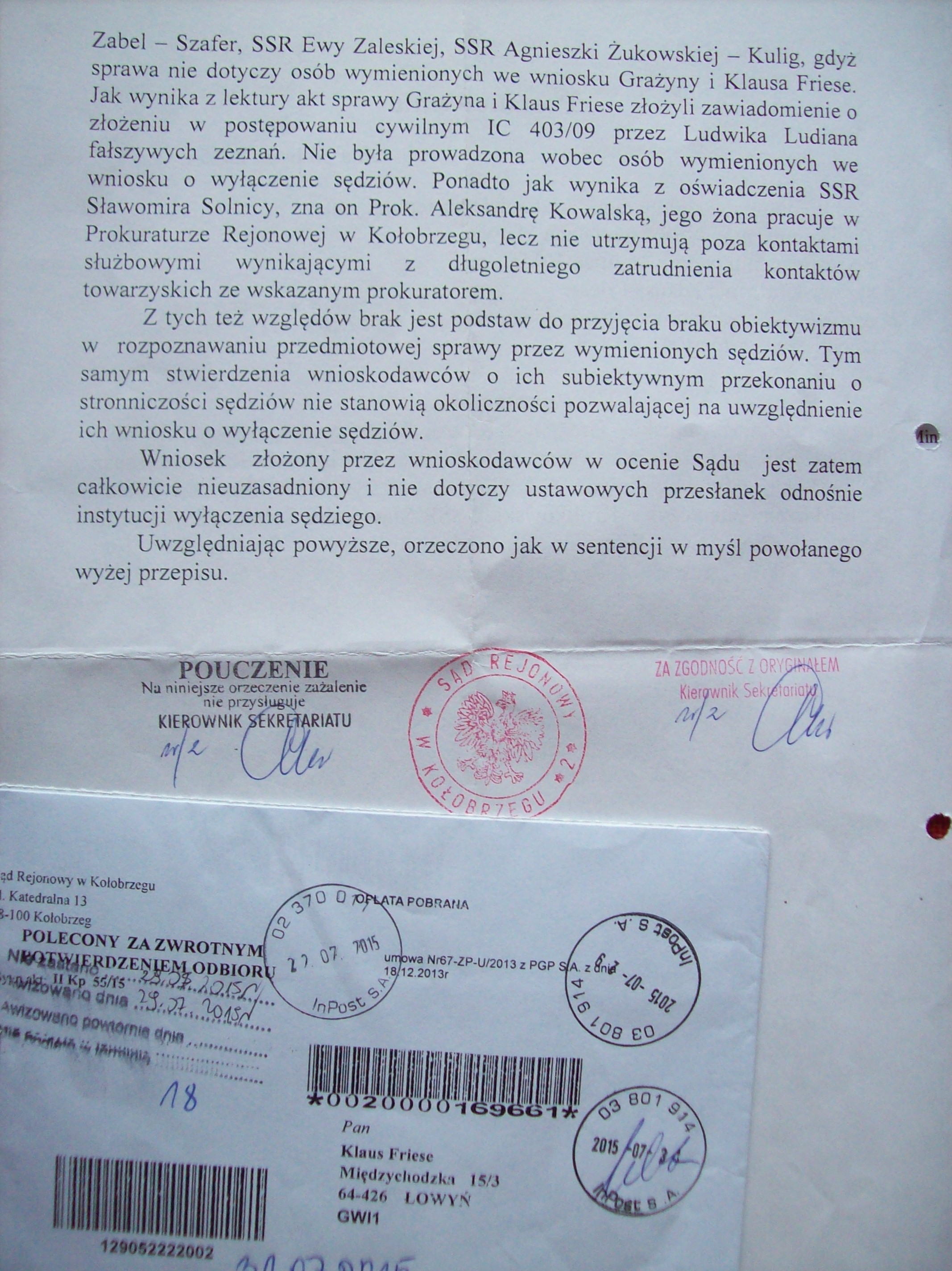 6.Postanowienie odmowie wylaczenia str. 2